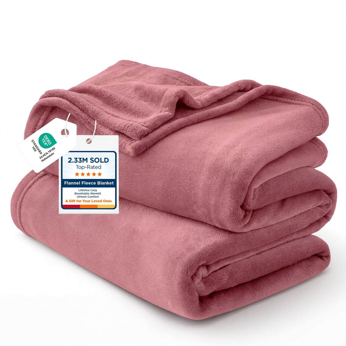 Bedsure GentleSoft Fleece Blankets Queen Size Cream - Birthday Gifts for Women Bed Blanket Soft Lightweight Plush Fuzzy Cozy Luxury Microfiber, Home Room Decor Gifts, 90x90 inches
