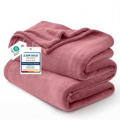 Bedsure GentleSoft Fleece Blankets Queen Size Cream - Birthday Gifts for Women Bed Blanket Soft Lightweight Plush Fuzzy Cozy Luxury Microfiber, Home Room Decor Gifts, 90x90 inches