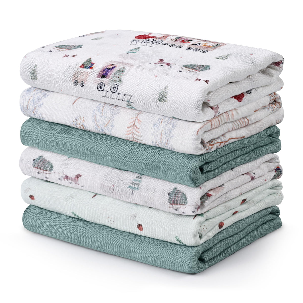 GLLQUEN BABY Receiving Blankets Boy Muslin Swaddle Blankets for Newborn