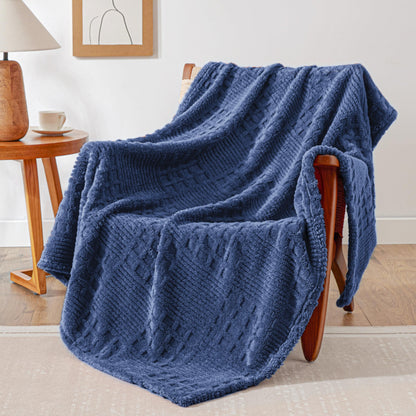 EXQ Home Turtle Shell Throw Blanket Beige for Couch Gentle Soft Fleece