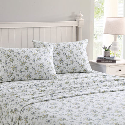 Laura Ashley - Queen Sheet Set with Fitted Sheet & Pillowcases