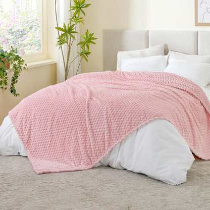 BEDELITE Pink Throw Blanket for Couch, Soft Cozy Gifts for Women, 50 * 60
