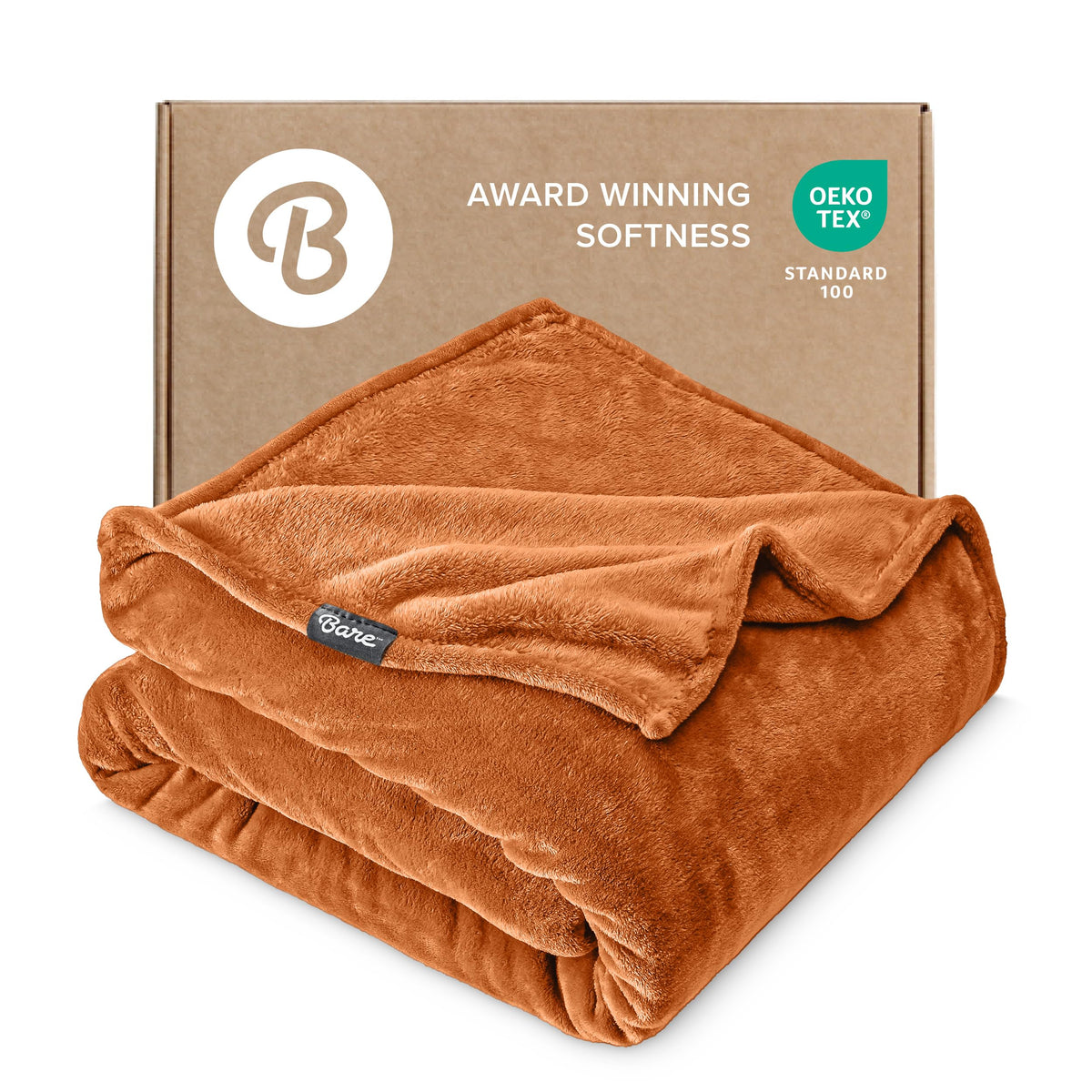 Bare Home Fleece Blanket Luxury Microplush (Full/Queen, Grey)