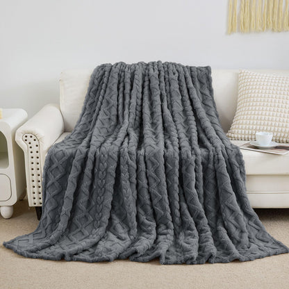 Aganear Fleece Throw Blanket for Couch, Fall Boho Blankets,50"x60" Khaki