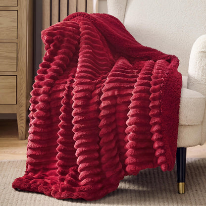 Bedsure Soft Sherpa Blanket Fluffy Throw Gift Beige 50"x60"