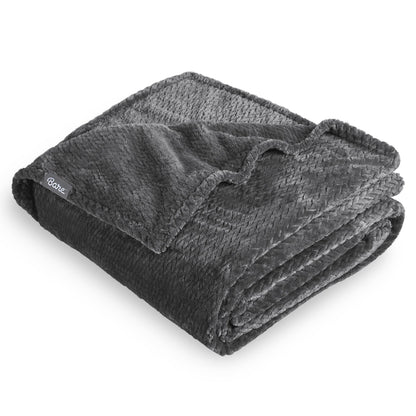 Bare Home Fleece Blanket Luxury Microplush (Full/Queen, Grey)