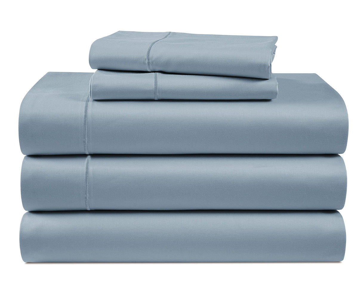 LANE LINEN 100% Egyptian Cotton Sheets King Size Silky Sateen Weave - White