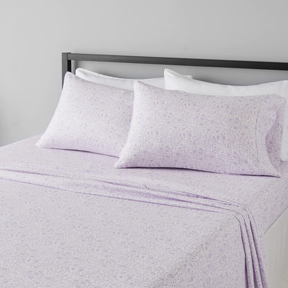 Amazon Basics Lightweight Breathable Wrinkle-Free Brushed Microfiber 3-Piece Bed Sheet Set with 14-Inch Deep Pockets, Twin, Bright White, Solid