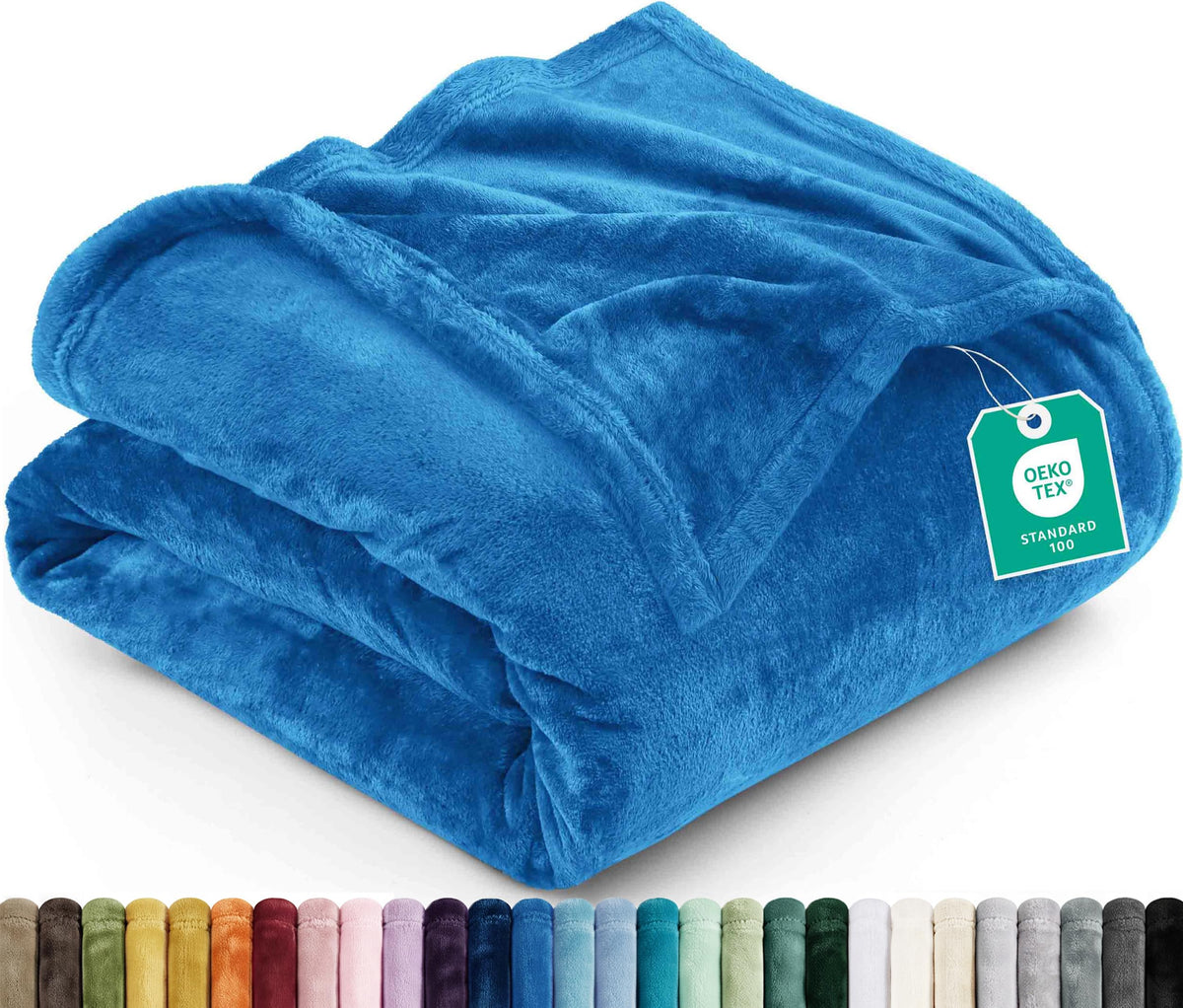 Utopia Bedding Ultra Soft Fleece Bed Blanket Queen Size Purple (90x90 Inch)