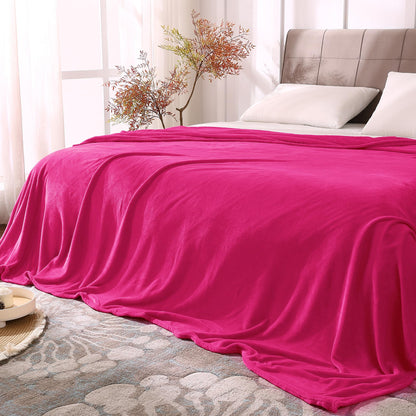 BEDELITE Fleece Blanket Soft Plush Throw for Couch Black 50"x60"