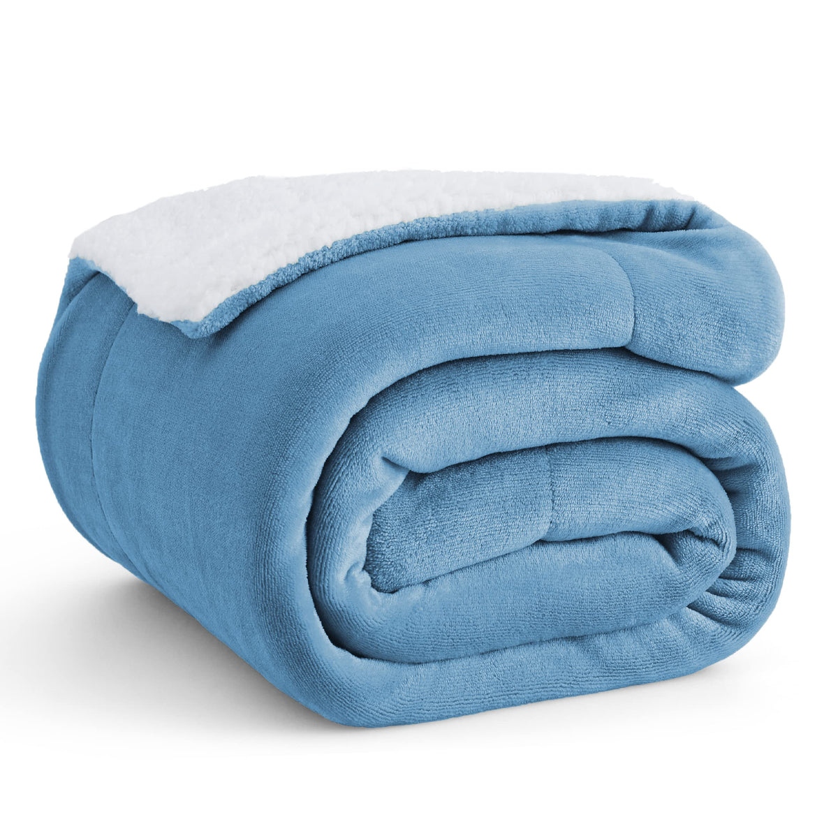 Bedsure GentleSoft Sherpa Fleece Queen Blankets for Bed, Non-Heated, Thick and Warm Throw for Women and Men, Soft Fuzzy Plush Comfort Queen Blanket for Winter, Grey, 90x90 Inches