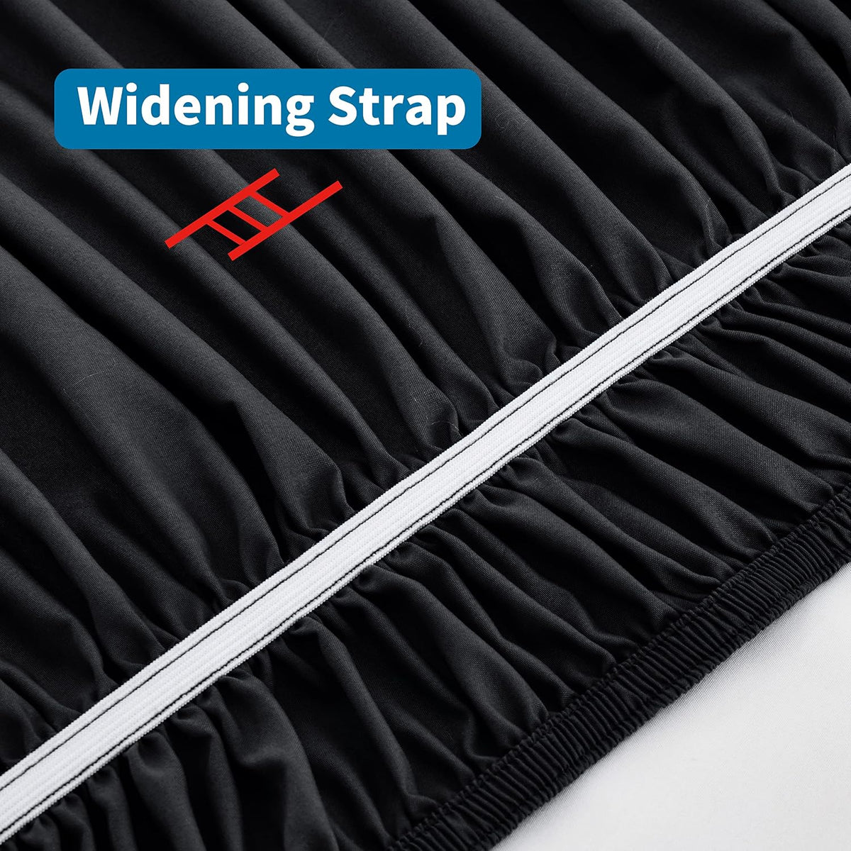 Entisn Black Wrap Around Bed Skirt, Twin Twin XL 18-Inch Brushed Drop