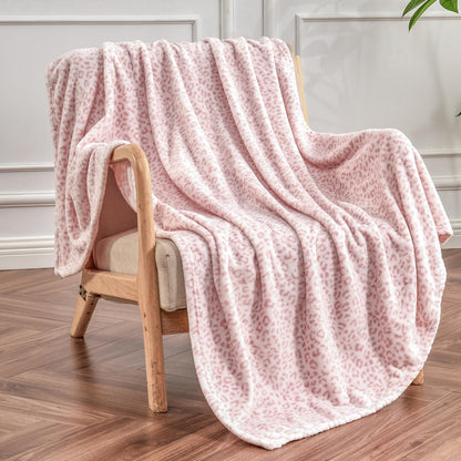 Edenleaf Leopard Print Blanket Fleece Throw for Bed Sofa Travel and Camping, Super Soft Cozy Fluffy Plush Cheetah Print Blanket for All Seasons 50"x60" (Dark Brown)