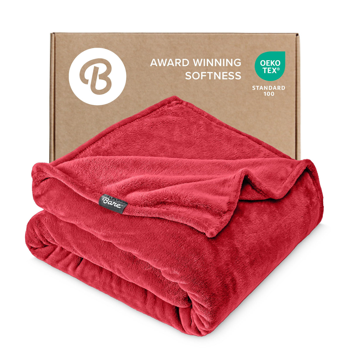 Bare Home Fleece Blanket Luxury Microplush (Full/Queen, Grey)