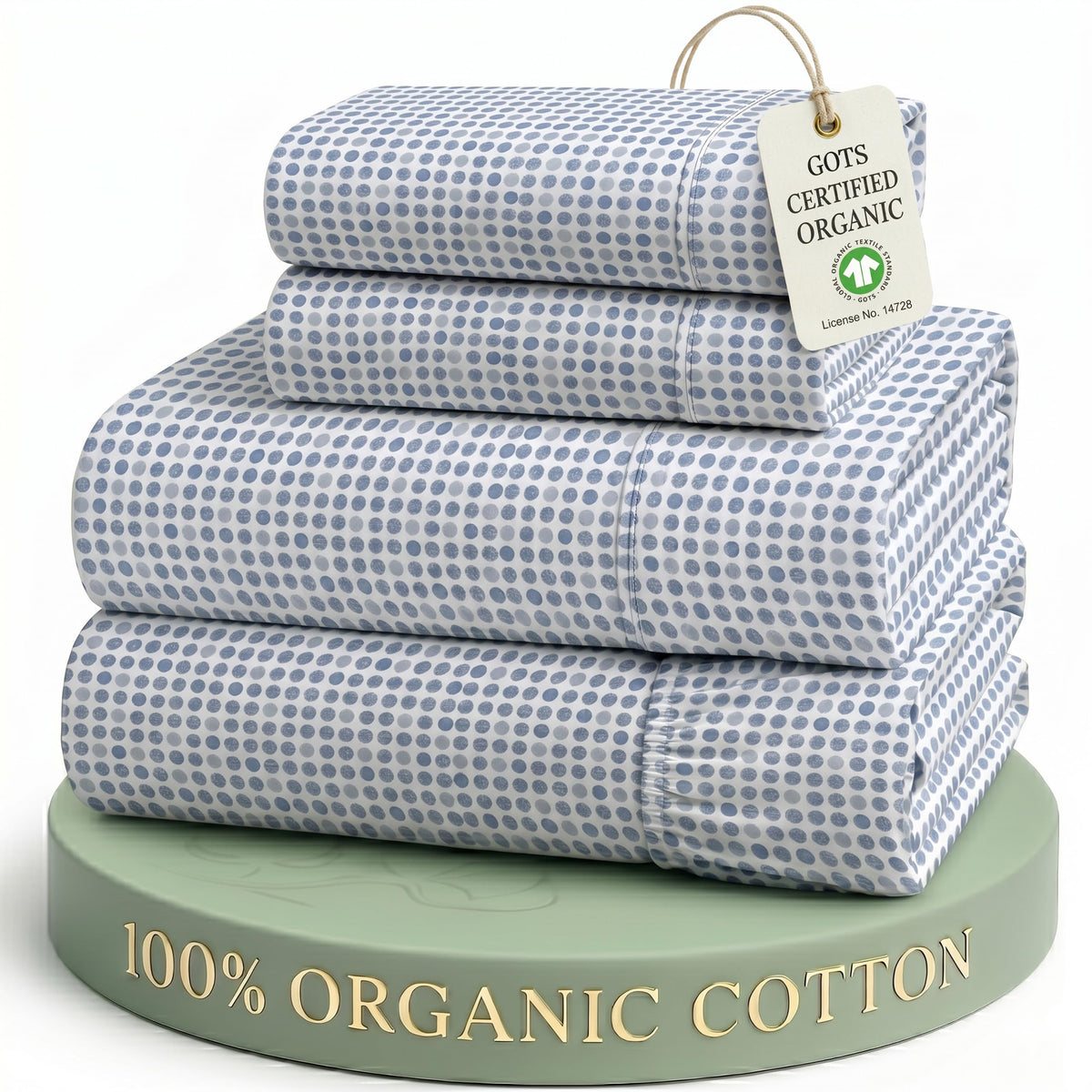 LANE LINEN Queen Sheets 100% Organic Cotton 4pc Percale Cooling - White