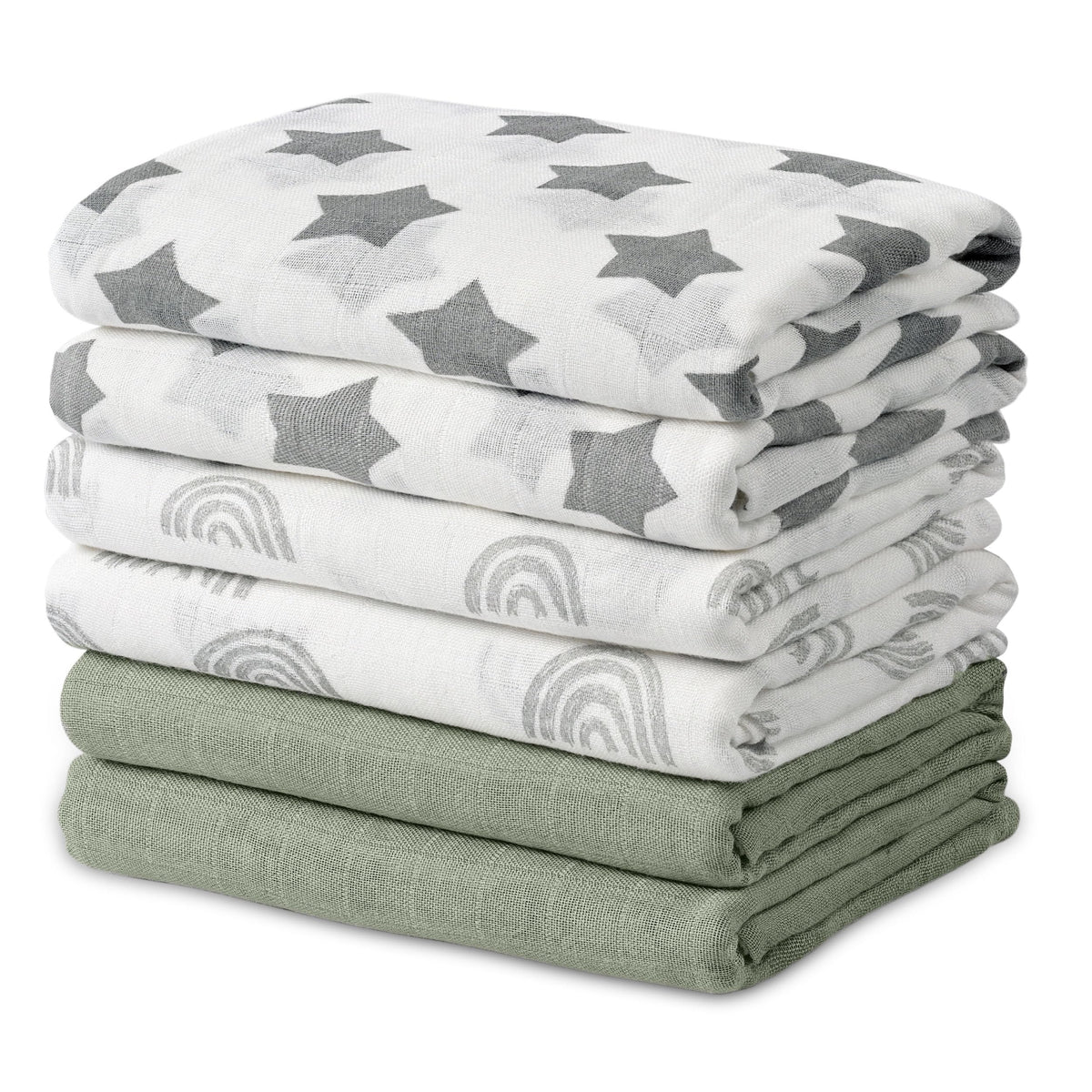 GLLQUEN BABY Receiving Blankets Boy Muslin Swaddle Blankets for Newborn
