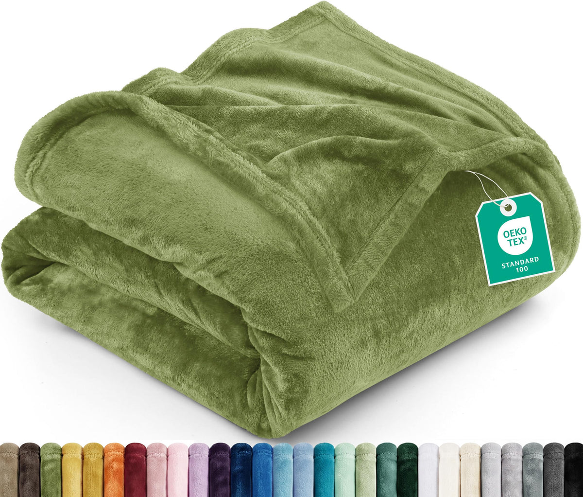 Utopia Bedding Ultra Soft Fleece Bed Blanket Queen Size Purple (90x90 Inch)