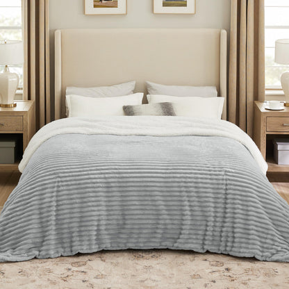 Bedsure Soft Sherpa Blanket Fluffy Throw Gift Beige 50"x60"