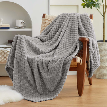 EXQ Home Turtle Shell Throw Blanket Beige for Couch Gentle Soft Fleece