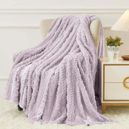 Aganear Fleece Throw Blanket for Couch, Fall Boho Blankets,50"x60" Khaki