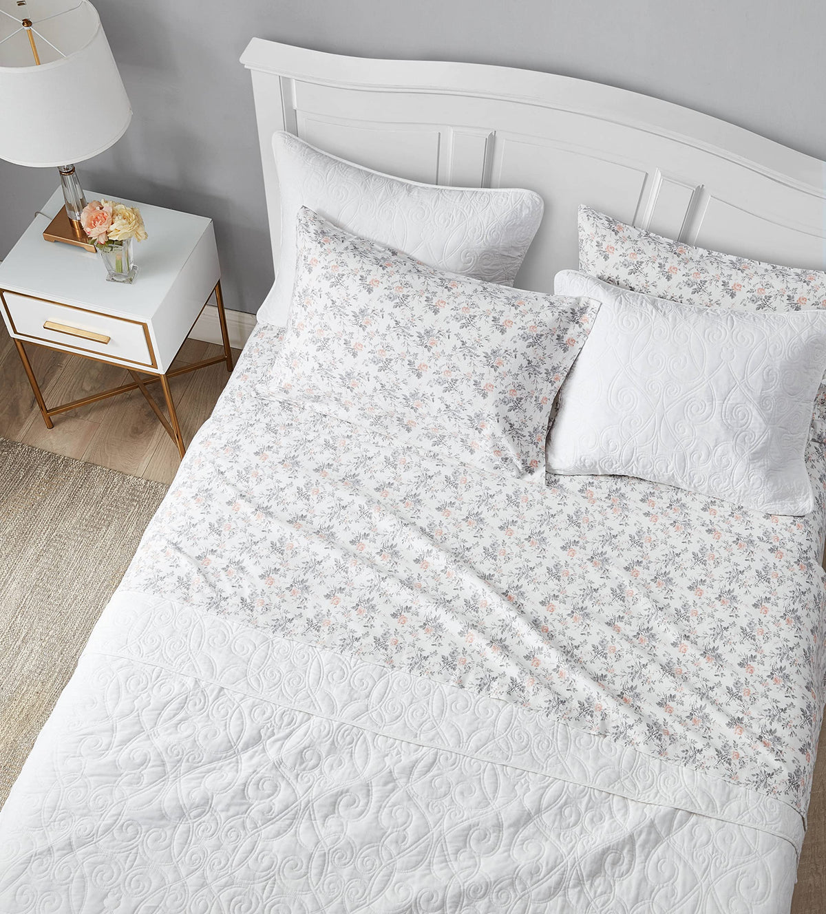 Laura Ashley - Queen Sheet Set with Fitted Sheet & Pillowcases