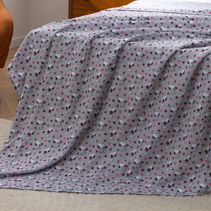 Berkshire LIG® King Flat Sheet (Only), Brushed Microfiber Sheet with Cute Cartoon Characters, Soft, Breathable, Easy-Care Bedding for LIG Fans, Spring Hunny Small Cornflower Blue