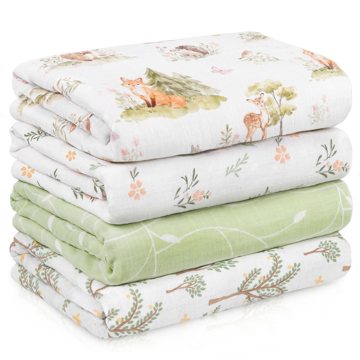 Muslin Swaddle Blankets for Newborn, Cotton Receiving Blanket