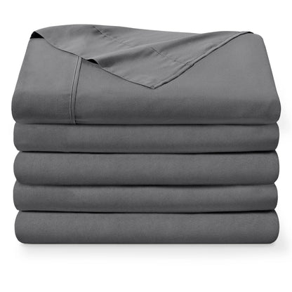 Bare Home Flat Top Sheet 1800 Ultra-Soft (Twin/Twin XL, White)