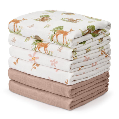GLLQUEN BABY Receiving Blankets Boy Muslin Swaddle Blankets for Newborn