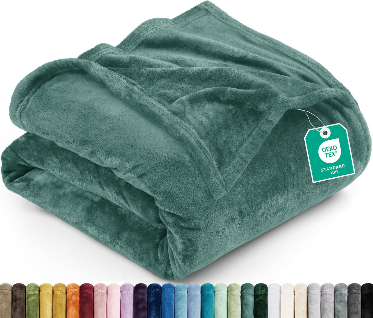 Utopia Bedding Ultra Soft Fleece Bed Blanket Twin Size Grey (60x80 Inches)