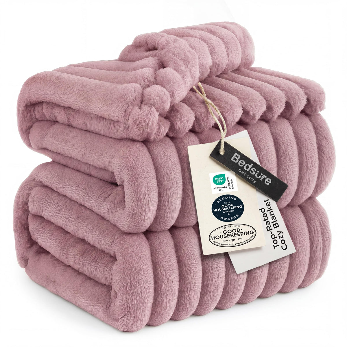 Bedsure Soft Beige Throw Blanket for Couch Decor Gifts 50"x60"