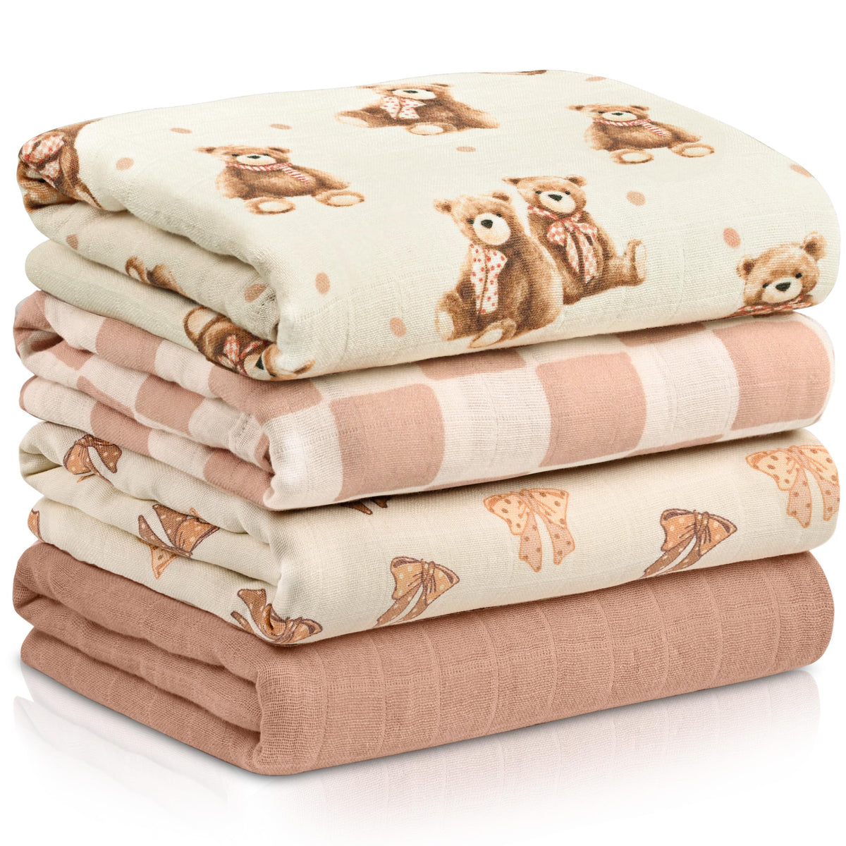 Muslin Swaddle Blankets for Newborn, Cotton Receiving Blanket