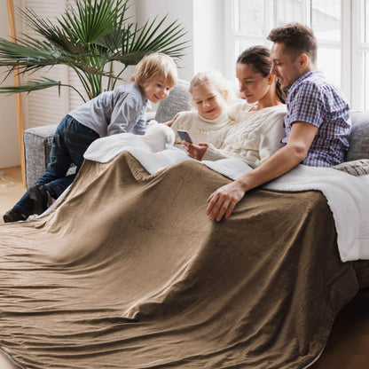 Bedsure GentleSoft Sherpa Fleece Throw Blanket for Couch, Non-Heated, Thick & Warm Cozy Comfort Blanket for Winter Fall, Soft Fuzzy Plush Throw Gifts for Women and Men, Grey, 50x60 Inches