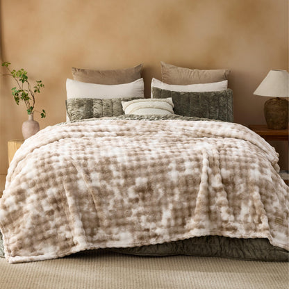 Bedsure Cloud Bubble Blanket, Soft Cozy Throw, Off White, 50"×60"