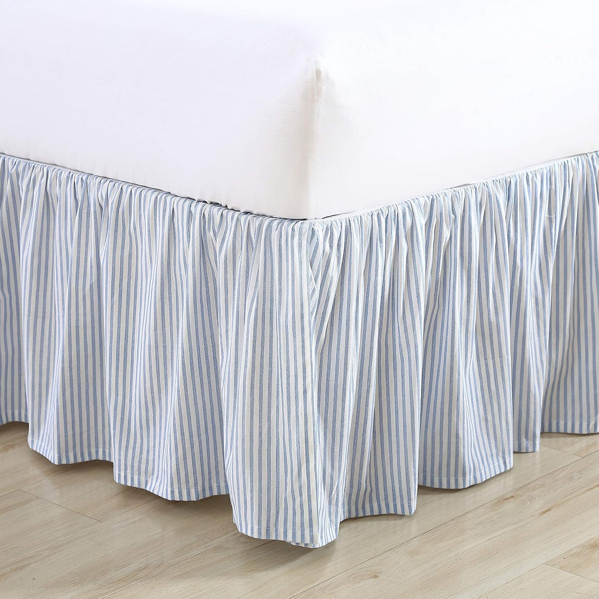 Laura Ashley - Queen Size Bed Skirt, 100% Cotton Bedding, 14.5-Inch Drop