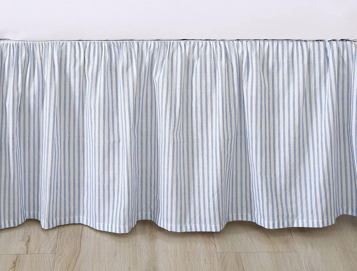 Laura Ashley - Queen Size Bed Skirt, 100% Cotton Bedding, 14.5-Inch Drop