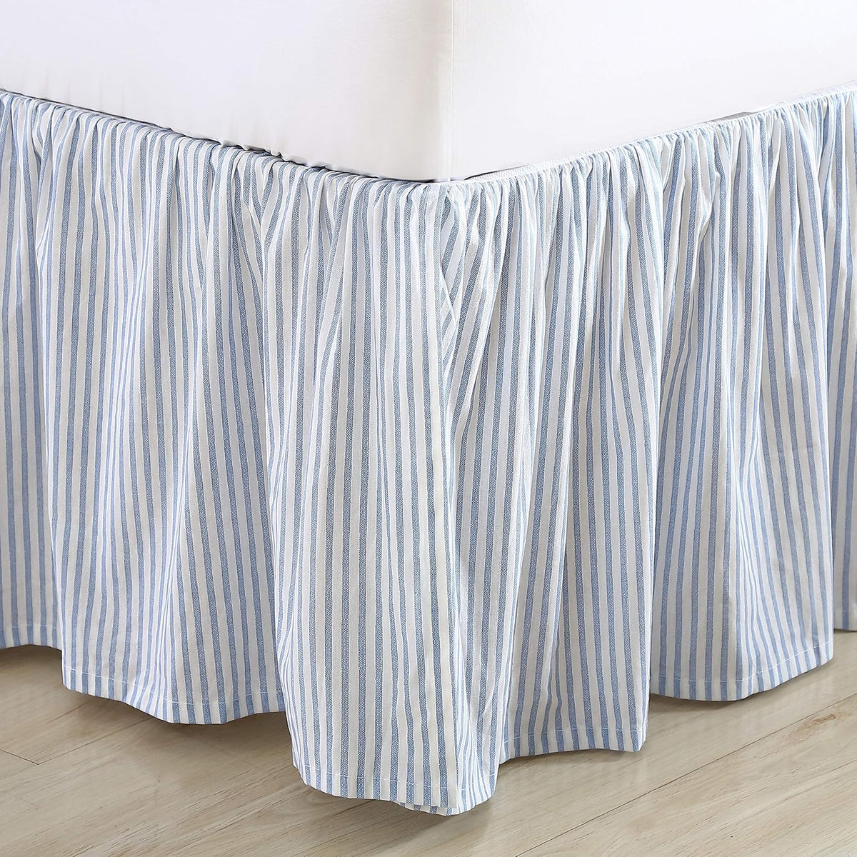 Laura Ashley - Queen Size Bed Skirt, 100% Cotton Bedding, 14.5-Inch Drop