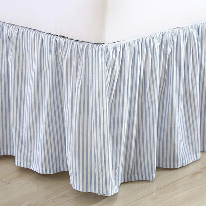 Laura Ashley - Queen Size Bed Skirt, 100% Cotton Bedding, 14.5-Inch Drop